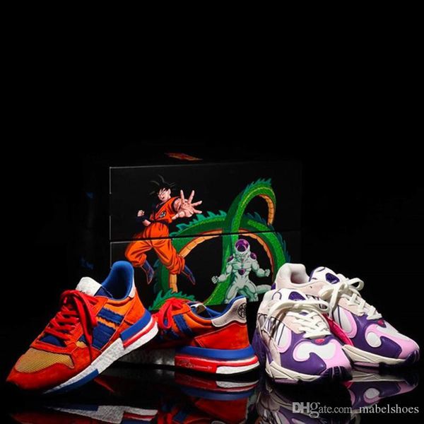 

Горячие Ins Dragon Ball Z x ZX 500 Goku Run Shoe уникальные дизайнерские модные улицы спортивные к