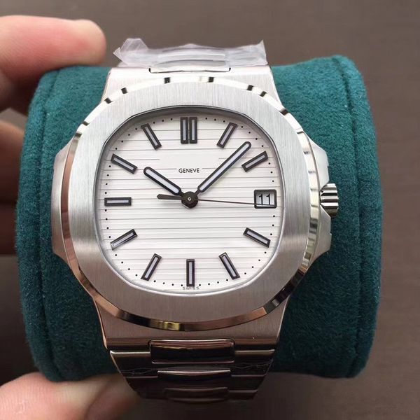 

men watch thin v4 update version 3kf 3k super jumbo 5711 bracelet 40mm 8.6mm wristwatch sapphire waterproof classic, Slivery;brown