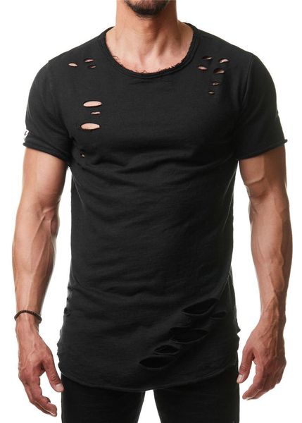 

выдалбливают сплошной цвет мужские tshirts crew neck коротким рукавом мужские tees casual tops мода подросток, White;black