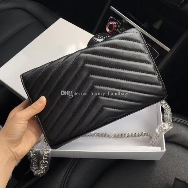 

designer handbags sheepskin caviar metal chain gold silver designer handbag genuine leather bag flip cover diagonal shoulder bags with box