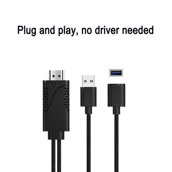 

Кабель-переходник USB-HDMI, цифровой AV-адаптер iPhone Кабель HDMI 1080P HDTV для iPhone XS Max / XS / XR