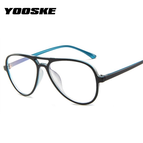 

yooske brand design computer glasses men retro glasses frame for women clear eyeglass frame ladies fashion myopia eyewear, Black