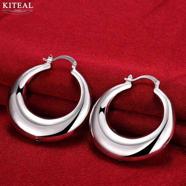 

silver plated earring smooth hoop earrings for women oorbellen margarida, Golden;silver