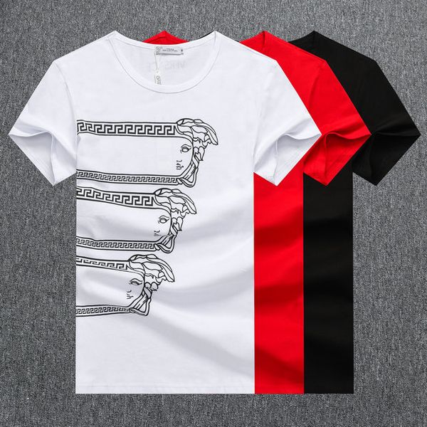 

медуза роскошных мужчин тенниска случайные спортивные дикие с короткими рукавами классической моды хлопка рубашки дизайнеры частных пользова, White;black