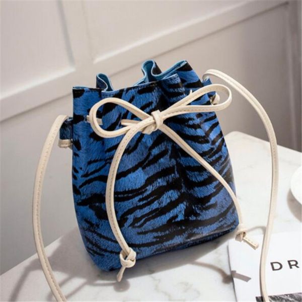 

leopard bucket bag shoulder bag drawstring ladies fashion crossbody messenger adjustable strap sac main femme