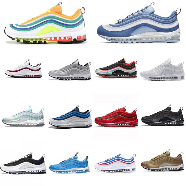 

2019 Women Men Running Shoes Cheap Regency purple Laser Fuchsia Sliver White Outdoor Trainers Designer Sports Sneakers 36-46