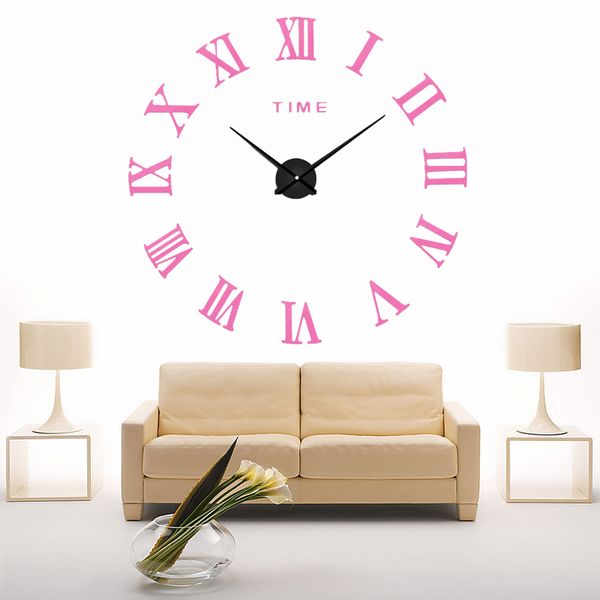 

16 inches new homedecoration wall clock big mirror modern design large size wall clocks diy wall sticker unique gift