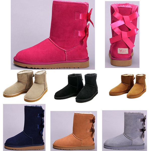 

2019 WGG Women's Australia Classic Women girl tall boots Snow Winter boots Khaki grey black pink boots outdoor shoes