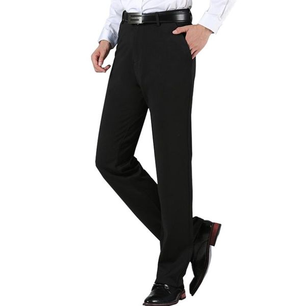 

men's plus size suit pants brand classic black straight casual pants new gentleman fashion business office dress men 40-52, White;black