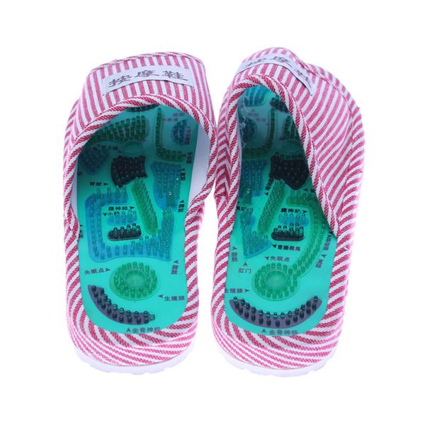 

newly massage slippers striped reflexology acupuncture sandals foot acupoint shoes for women men bf88