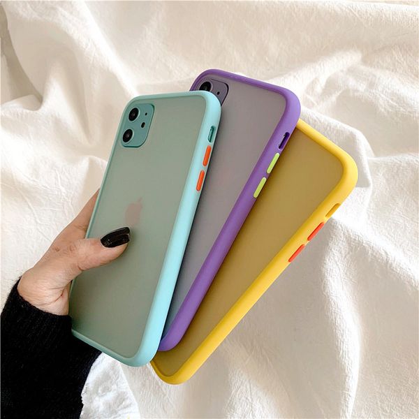 

mint hybrid простого матового бампер телефон чехол для iphone 11 pro max xr xs max 6s-7 plus ударопрочного мягкого тп силиконовая прозрачная