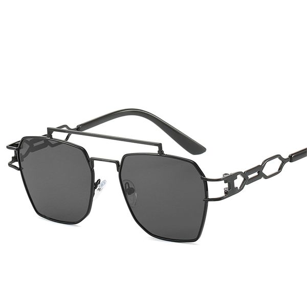 

2019 fashion sunglasses women men brand designer metal frame square sun glasses vintage punk hip hop sunglass uv400 shades, White;black