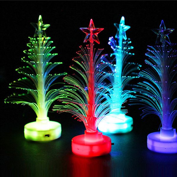 

2018 1pc merry led color changing mini christmas xmas tree home table party decor charm drop ornaments for kids gift