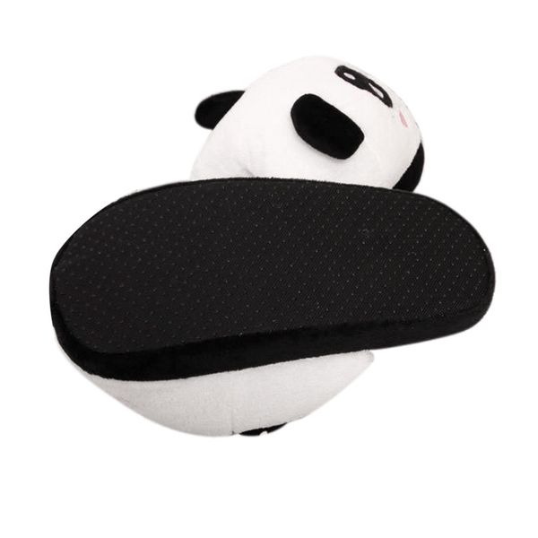 

cartoon cute panda shape home slipper woman shoes new arrival winter warm soft plush indoor home slippers woman shoes zapatos de, Black