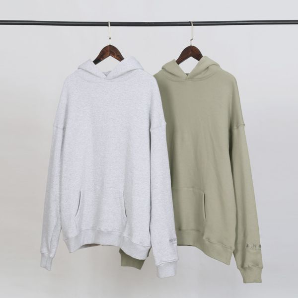 

мужские дизайнерские толстовки solid color fog essentials 19aw вышивки high street fashion brand с капюшоном толстовка толстовка сыпучие s-x, Black