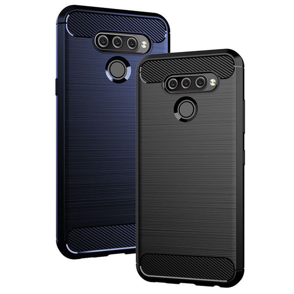 

20шт матовый тонкий доспех силиконовый чехол для lg k40 k50 q60 v40 thinq tribute empire случаях фундамент коке крышка тпу крыт этуй custodi