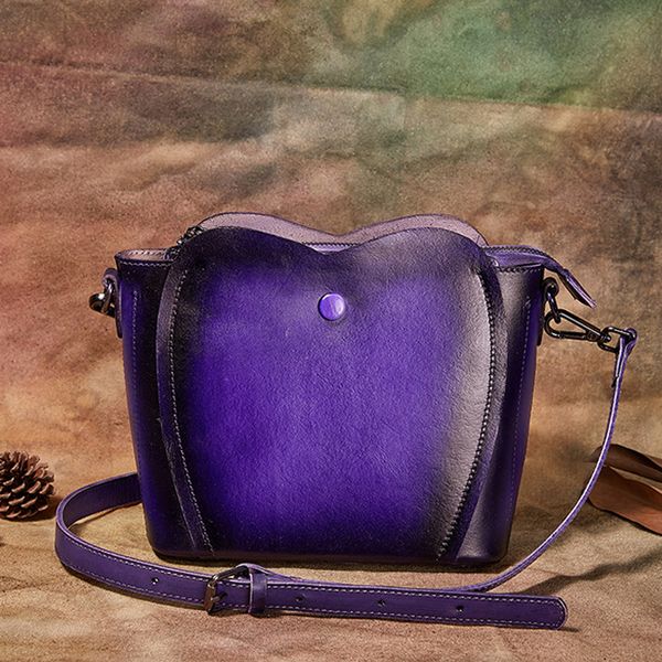 

new genuine leather women's embossed hand-painted hand-held messenger bag