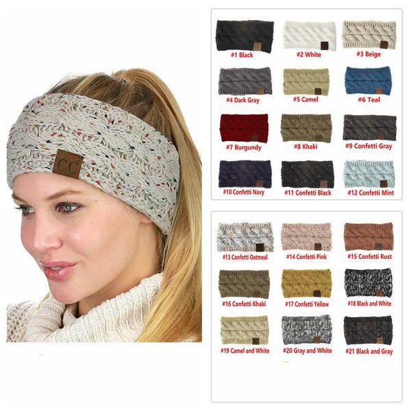 

Cc knitted headband adult man woman port winter warm beanie hair acce orie boho yoga headband ear head 21 color 10pc e