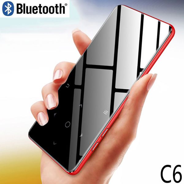

c6 bluetooth5.0 mp3 player 2.4 inch bulit-in speaker with fm radio recording video portable slim lossless sound walkman