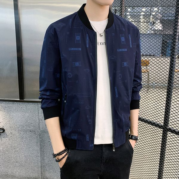 

spring clothing coat men's thin casual jacket 2020 new style korean-style trend slim fit handsome spring and autumn students top, Black;brown
