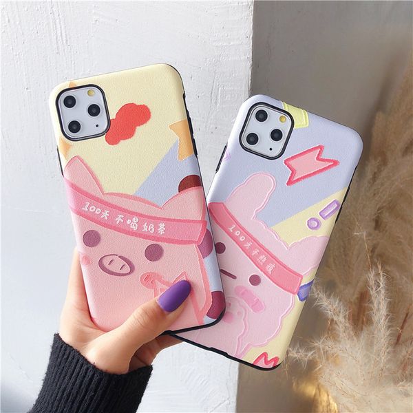 

for iphone 11 pro phone case xs max xr struggling animal cartoon 6 7 8 x plus silk embossed soft cell phone cases