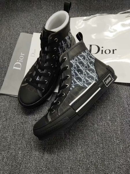 

2020 flowers technical canvas high sneakers mens shoes womens lace up sneakers with pvc materials with box 35-45, Black