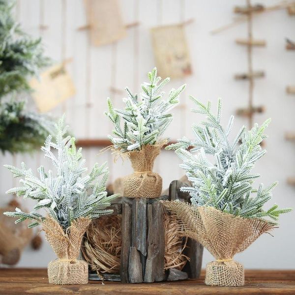 

mini christmas tree linen pe pine tree bar table ornaments home party decor