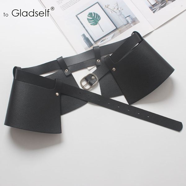 

daily apparel women punk rock gothic pu leather harness waist belt designer strap belt skirt street removable peplum cummerbunds, Black;brown