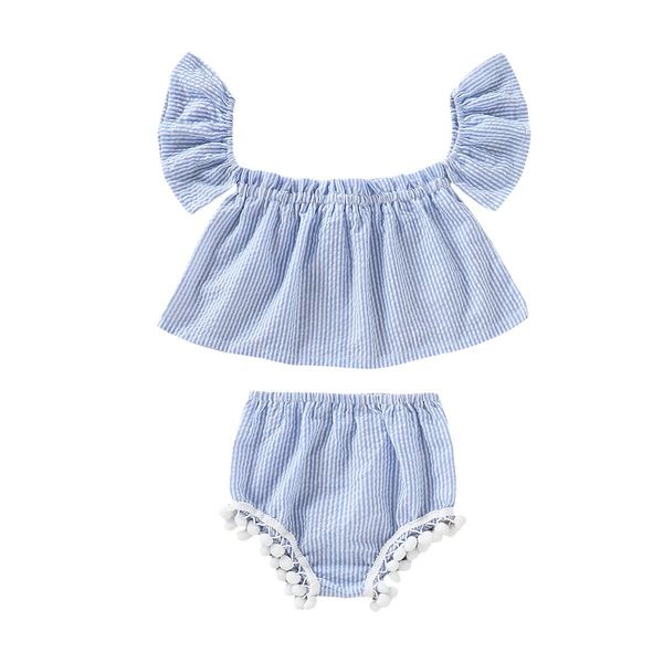 

focusnorm toddler baby girls summer clothes 2pcs t-shirt short sleeve shorts adorable outfits clothes set 3-18months, Pink;blue