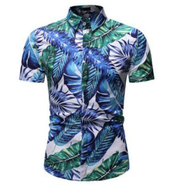 

nice mens summer beach hawaiian shirt brand short sleeve plus size floral shirts men casual holiday vacation clothing camisas, White;black