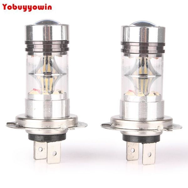 

комплект из 2 white h7 6000k 100w led cree chips проектор тумана вождения drl head light lamp canbus ошибки бесплатно