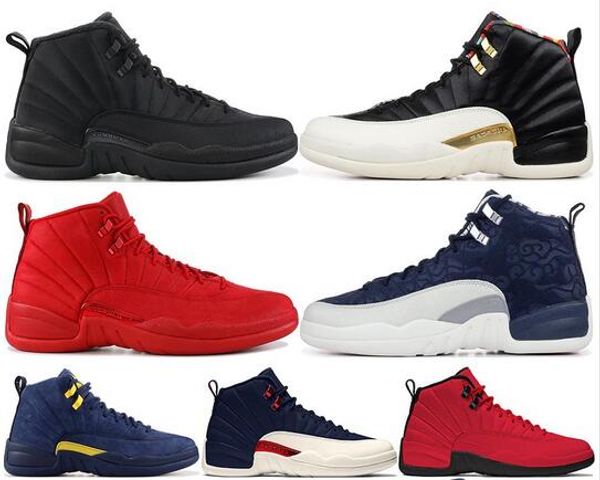 

12 12s basketball shoes for mens winter black wntr cny gym red flu game gamma blue taxi the master men sports sneakers us7-13