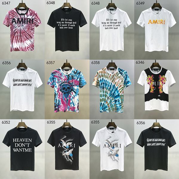 

Роскошные мужские 2020 Дизайнер Амири T Shirt Повседневная Короткие рукава одежды Мода высокого качества рубашки Мужчины тройники Joggers Размер одежды M-XXXL