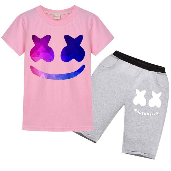 

2pcs brand luxury kids clothing sets summer baby boy clothes cartoon print for boys outfits toddler fashion t-shirt shorts children suits, White