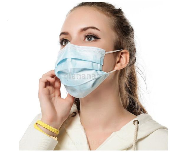 

hours shipping 24 50pcs disposable 3 layer breathable face dust mouth pm 2.5 y mask earloops blue 0ja9
