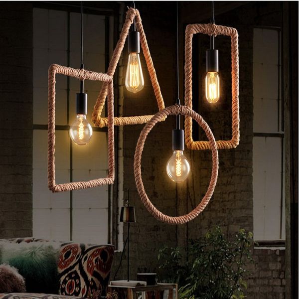 Vintage Industrial Led Ceiling Hanging Lamp For Living Room Kitchen Dining Room Loft Hallway Retro Interior Decorating Luminary Hanging Lights In