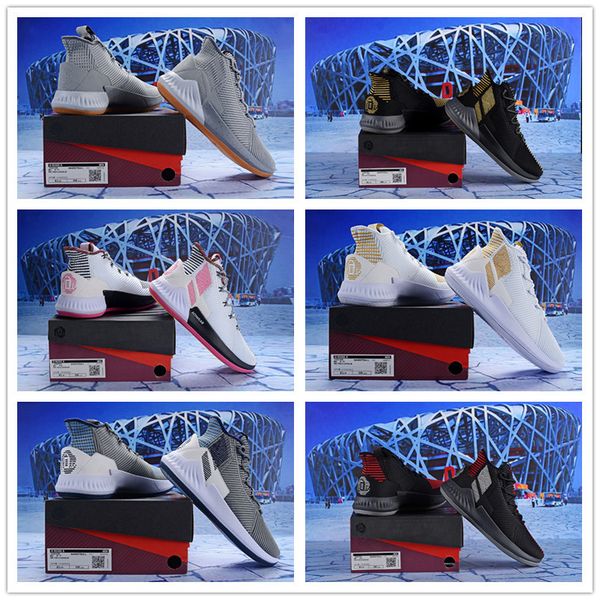 

2018 new derrick rose 9 ix black white gold pink wolf grey yellow gum casual shoes 9s men athletic sneakers size 40-46