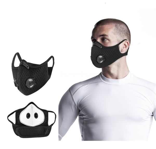 

dhl ship man dustproof anti dust pollution full mouth breath outdoor mask washable reusable muffle protective with yx1b