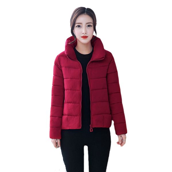 

clothing female jackets women winter jacket winter 2019 new simple short thickening down female coat 9809, Tan;black