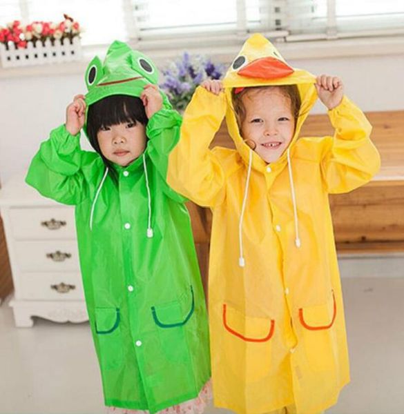 

1pcs/lot children raincoat animal rain coat rainwear rainsuit kids waterproof raincoat children's cartoon poncho tonhd, Red;brown