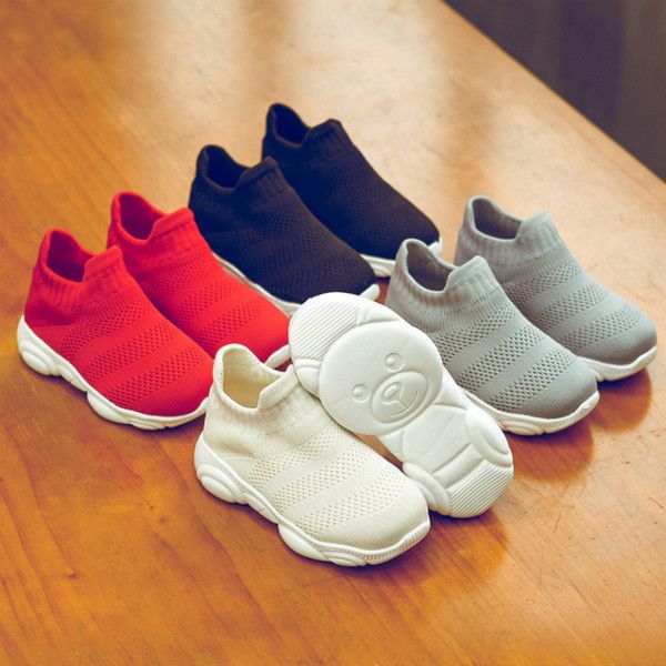 

kids fashion shoes boys girls summer running shoes children breathable solid color sport style shoes kids casula new sneakers, Black