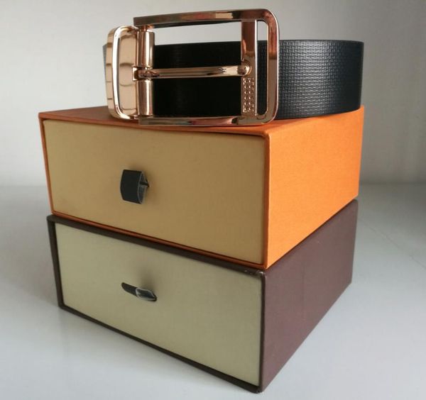 

new designers belt for men luxury cowhide women genuine leather metal smooth buckle strap belts ceinture homme feamle cintos, Black;brown