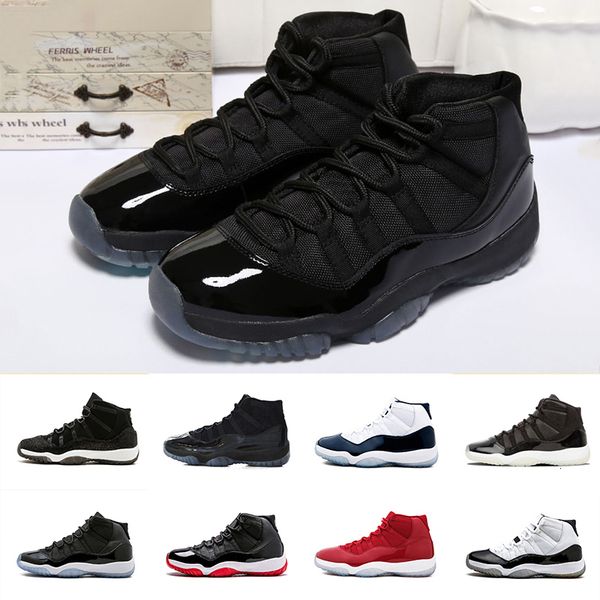 

new 11 prom night 11s xi gym red chicago midnight navy bred concord unc space jam prm heiress men women basketball spotrt shoes