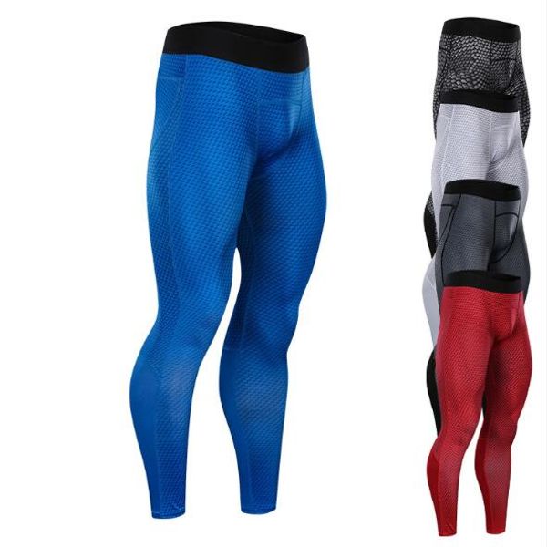 

mens jogger pants new stretch sports fitness pants mens basketball sports tights compression running pants with 5 colors, Black