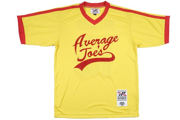 

Dodgeball Average Joes Patches Jersey Headgear Yellow Vince Vaughn