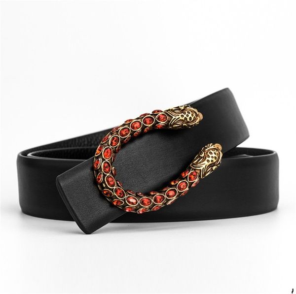 

человек женщины яловичной конструктор ремни мужской женщина тигр пояс мода гладких ремни медной пряжки ширина 34ммы высококвалифицированные, Black;brown