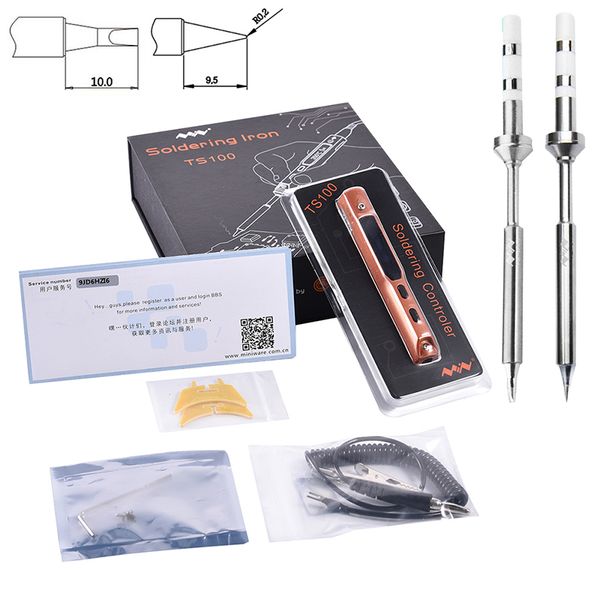 

full set intelligent programmable electric soldering iron digital lcd ts100 mini soldering iron control terminal bc2+i/k+i/d24+i