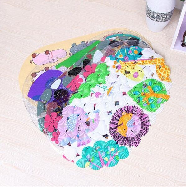 

new bathroom tub non-slip bath floor bubble shower tub mat with suction cups, White