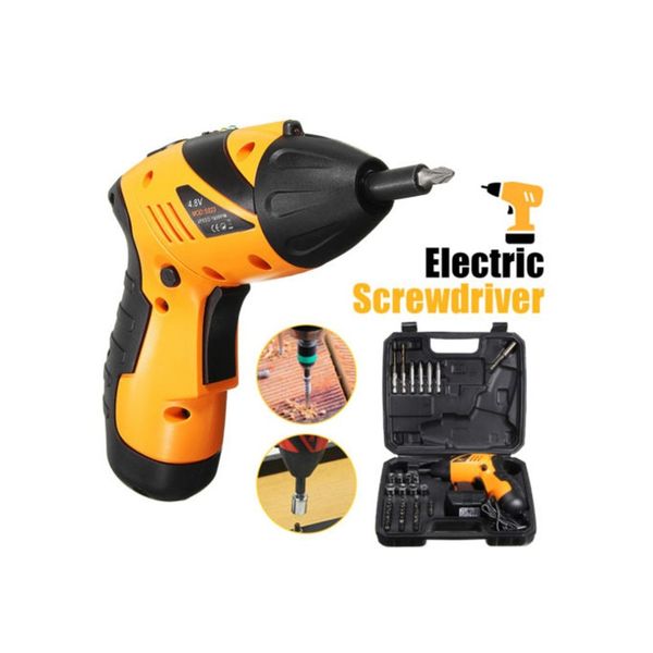 

45 in 1 electric cordless screwdriver drill power tool dc 4.8v rechargeable electric screwdriver drill tool kit set
