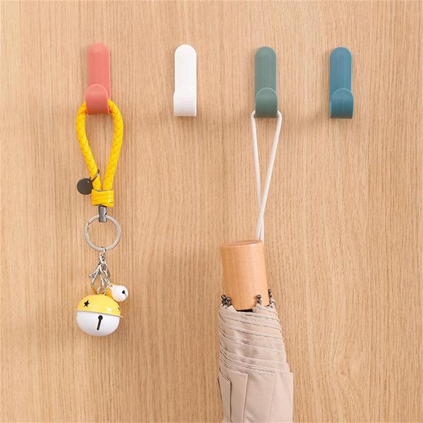 

4pcs hook strong adhesive towel rack traceless hook set punch kitchbathroom door home organizer ganci adesivi #10f